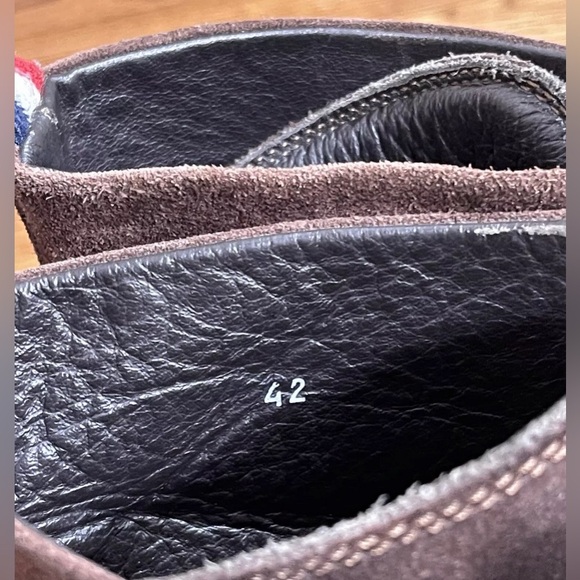 Mens Moncler Brown Suede Lace Up Combat Boots Size 42 8.5 US - Picture 8 of 9